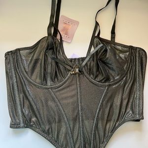 Green and gold corset